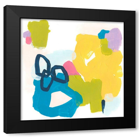 Shorthand IX Black Modern Wood Framed Art Print by Vess, June Erica