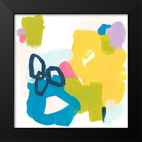 Shorthand IX Black Modern Wood Framed Art Print by Vess, June Erica