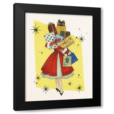 Vintage Christmas II Black Modern Wood Framed Art Print by Popp, Grace