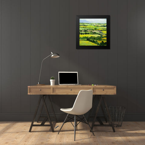 Brightwalton Green Black Modern Wood Framed Art Print by Friedlander, Allan
