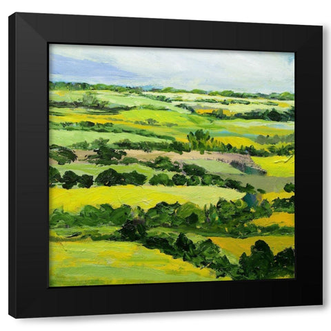 Brightwalton Green Black Modern Wood Framed Art Print with Double Matting by Friedlander, Allan