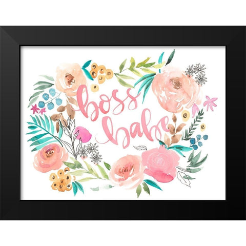 Boss Babe I Black Modern Wood Framed Art Print by Parker, Jennifer Paxton