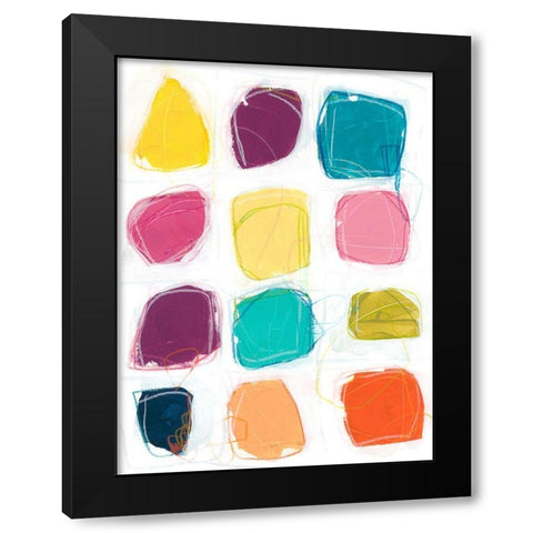 Vivid Windows I Black Modern Wood Framed Art Print by Vess, June Erica
