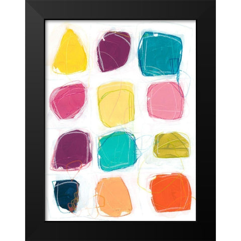 Vivid Windows I Black Modern Wood Framed Art Print by Vess, June Erica