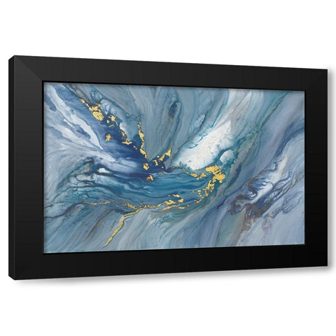 Nebula Black Modern Wood Framed Art Print with Double Matting by Guererra, Teodora