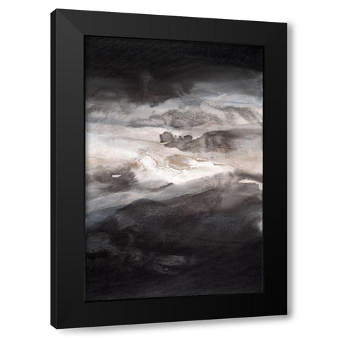 Smokey Eyes II Black Modern Wood Framed Art Print with Double Matting by Guererra, Teodora