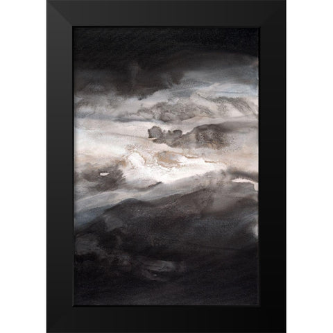Smokey Eyes II Black Modern Wood Framed Art Print by Guererra, Teodora
