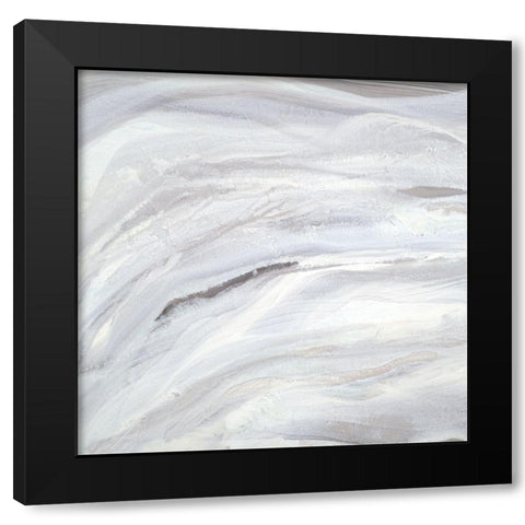 Silver Fragments I Black Modern Wood Framed Art Print by Guererra, Teodora