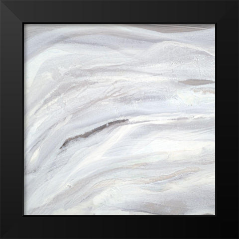 Silver Fragments I Black Modern Wood Framed Art Print by Guererra, Teodora
