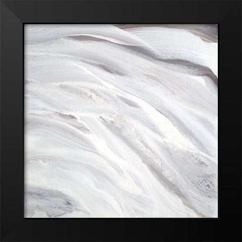 Silver Fragments II Black Modern Wood Framed Art Print by Guererra, Teodora