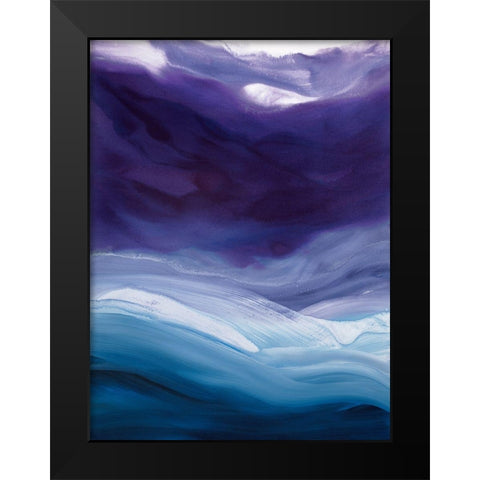 Lavender Sky Black Modern Wood Framed Art Print by Guererra, Teodora
