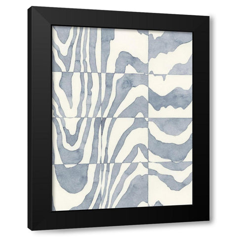 Indigo Grain I Black Modern Wood Framed Art Print by Galapon, Nikki