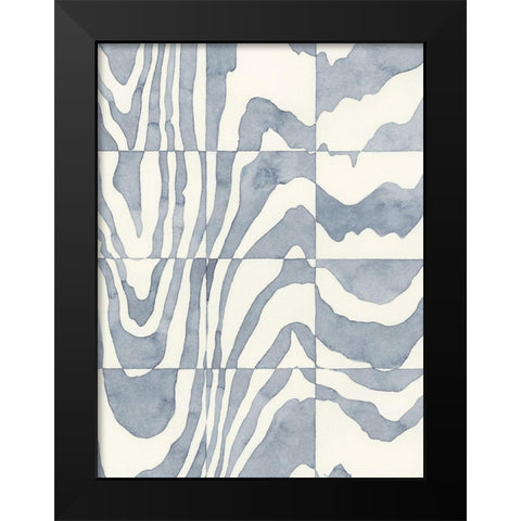 Indigo Grain I Black Modern Wood Framed Art Print by Galapon, Nikki