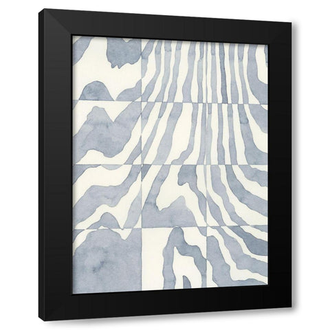 Indigo Grain II Black Modern Wood Framed Art Print with Double Matting by Galapon, Nikki