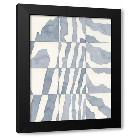 Indigo Grain IV Black Modern Wood Framed Art Print with Double Matting by Galapon, Nikki