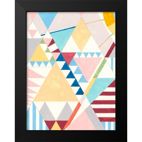 Triangles and Pyramids I Black Modern Wood Framed Art Print by Galapon, Nikki