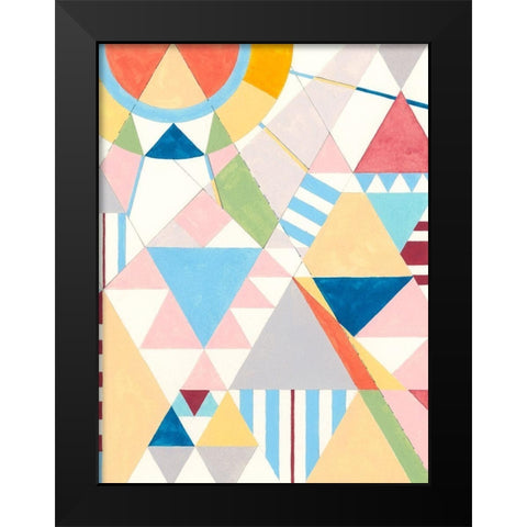 Triangles and Pyramids II Black Modern Wood Framed Art Print by Galapon, Nikki