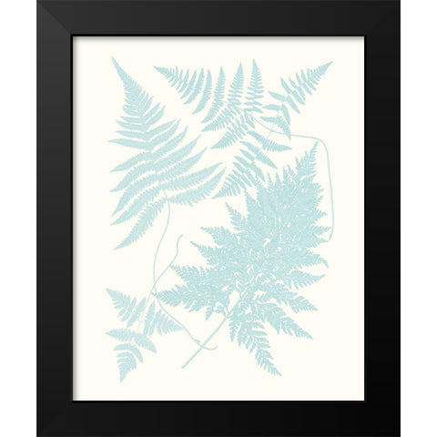 Serene Ferns IV Black Modern Wood Framed Art Print by Vision Studio