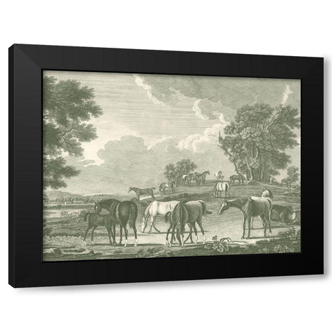 Equestrian Scenes I Black Modern Wood Framed Art Print by Vision Studio