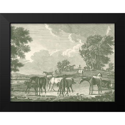 Equestrian Scenes I Black Modern Wood Framed Art Print by Vision Studio