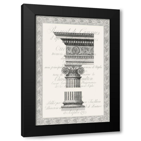Column Overlay II Black Modern Wood Framed Art Print with Double Matting by Vision Studio