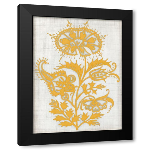 Saffron Detail II Black Modern Wood Framed Art Print with Double Matting by Meagher, Megan