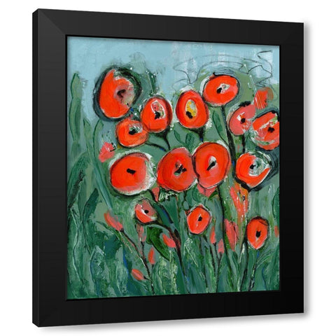 All that Jazz Garden I Black Modern Wood Framed Art Print with Double Matting by Daavettila, Tara