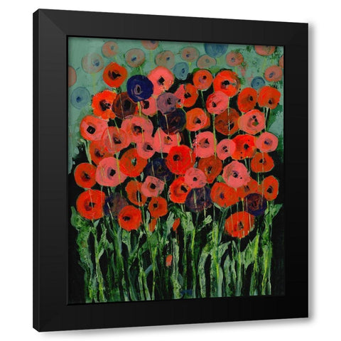 All that Jazz Garden III Black Modern Wood Framed Art Print with Double Matting by Daavettila, Tara