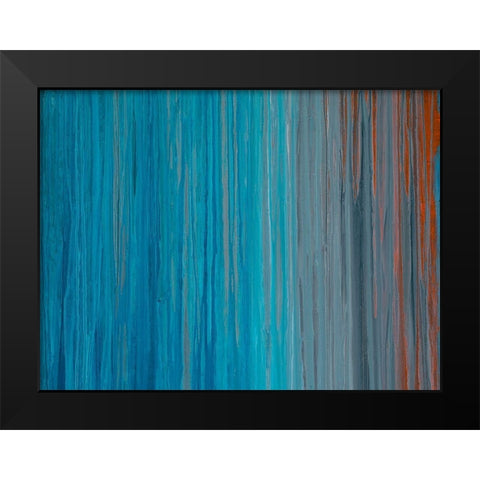 Drenched in Teal I Black Modern Wood Framed Art Print by Guererra, Teodora