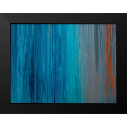 Drenched in Teal II Black Modern Wood Framed Art Print by Guererra, Teodora