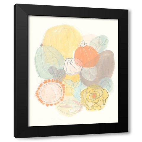 Abstract Succulents II Black Modern Wood Framed Art Print with Double Matting by Vess, June Erica