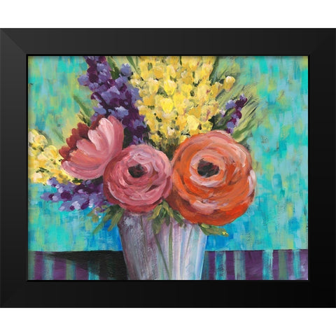 Early Summer Blooms I Black Modern Wood Framed Art Print by Moore, Regina