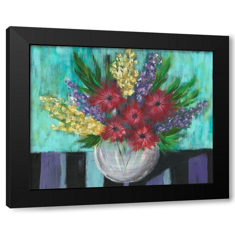Early Summer Blooms II Black Modern Wood Framed Art Print by Moore, Regina