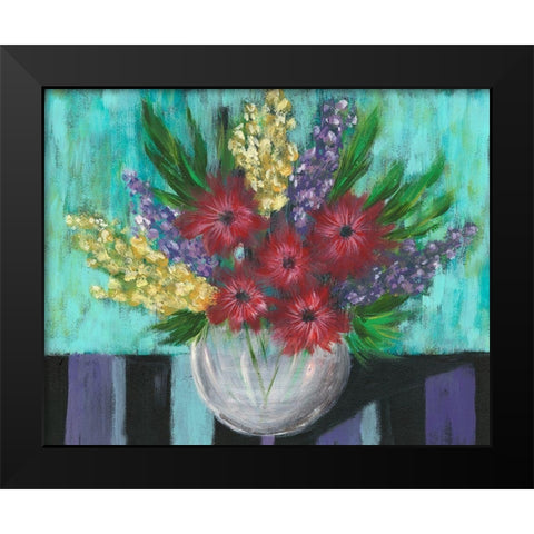 Early Summer Blooms II Black Modern Wood Framed Art Print by Moore, Regina