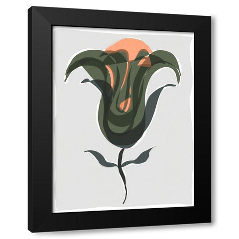 Mod Quirk VI Black Modern Wood Framed Art Print with Double Matting by Delamater, Rob