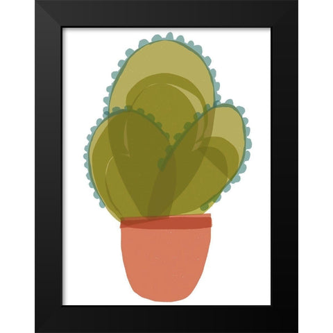 Mod Cactus I Black Modern Wood Framed Art Print by Delamater, Rob