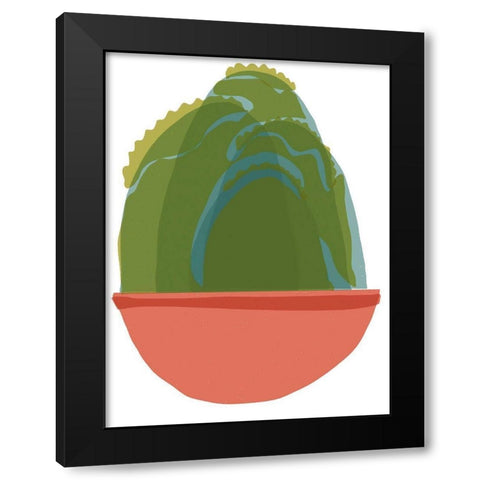 Mod Cactus III Black Modern Wood Framed Art Print with Double Matting by Delamater, Rob