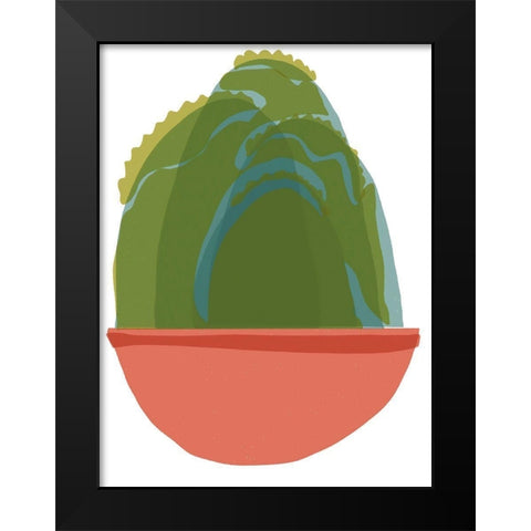 Mod Cactus III Black Modern Wood Framed Art Print by Delamater, Rob