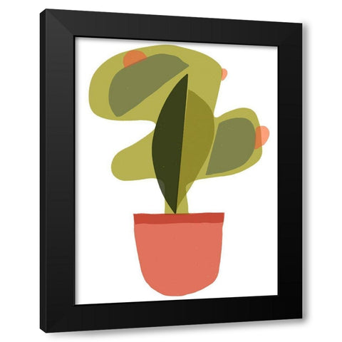Mod Cactus V Black Modern Wood Framed Art Print by Delamater, Rob