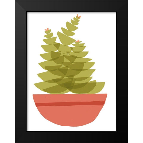Mod Cactus VI Black Modern Wood Framed Art Print by Delamater, Rob