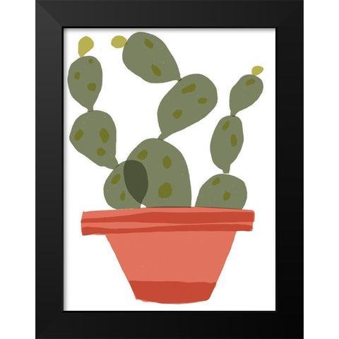 Mod Cactus VII Black Modern Wood Framed Art Print by Delamater, Rob