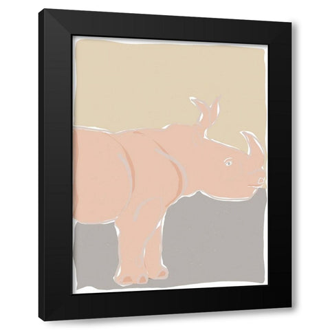 Pastel Zoo I Black Modern Wood Framed Art Print by Delamater, Rob