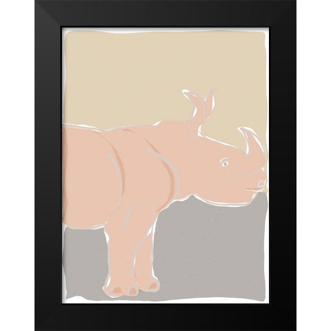Pastel Zoo I Black Modern Wood Framed Art Print by Delamater, Rob