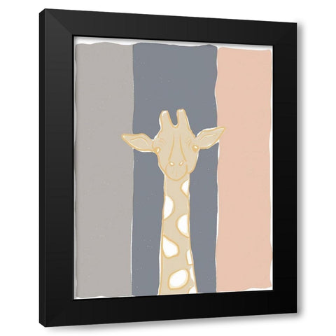 Pastel Zoo II Black Modern Wood Framed Art Print with Double Matting by Delamater, Rob