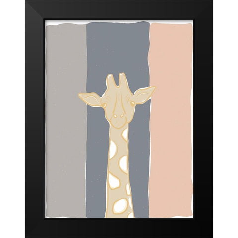 Pastel Zoo II Black Modern Wood Framed Art Print by Delamater, Rob