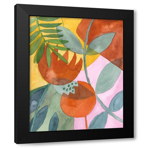 Fortunella II Black Modern Wood Framed Art Print with Double Matting by Zarris, Chariklia