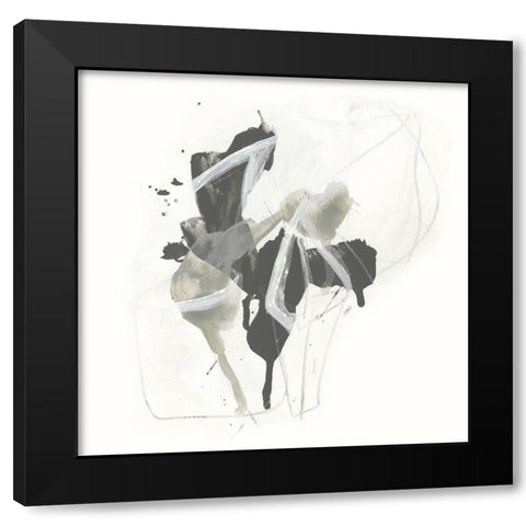 Monochrome Missive II Black Modern Wood Framed Art Print by Vess, June Erica