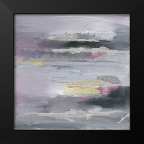 Silver Crossing I Black Modern Wood Framed Art Print by Combs, Joyce