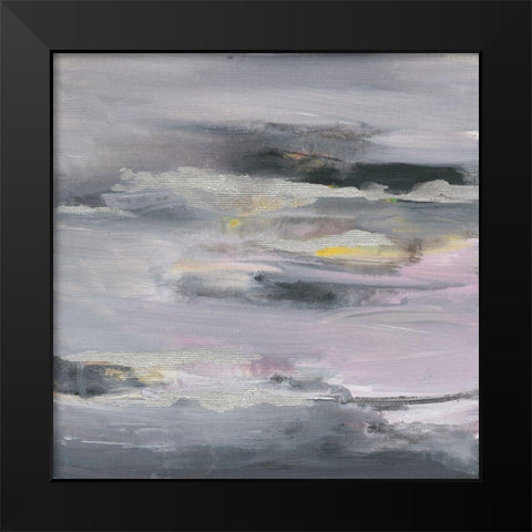 Silver Crossing II Black Modern Wood Framed Art Print by Combs, Joyce
