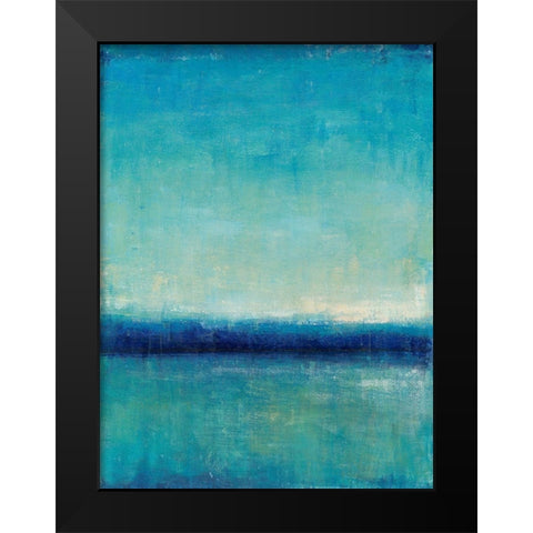 Blue Horizon I Black Modern Wood Framed Art Print by OToole, Tim